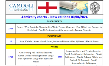 Admiralty Charts New Editions 03/10/2024