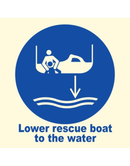 LOWER TO THE WATER (RESCUE BOAT)