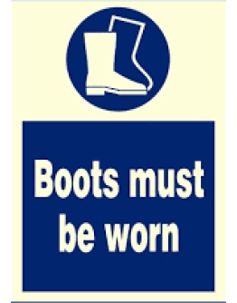 BOOTS MUST BE WORN