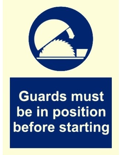 GUARDS MUST BE IN POSITION BEFORE STARTING