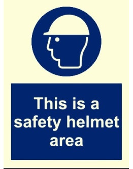 THIS IS A SAFETY HELMET AREA