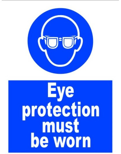 EYE PROTECTION MUST BE WORN IN THIS AREA