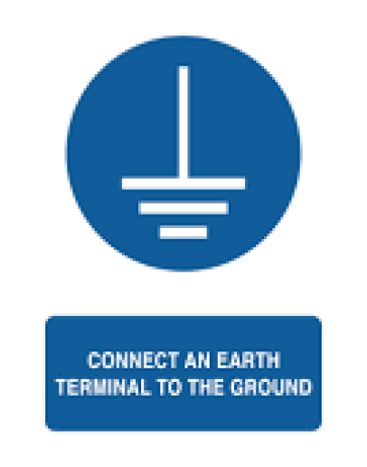 CONNECT AN EARTH TERMINAL TO THE GROUND