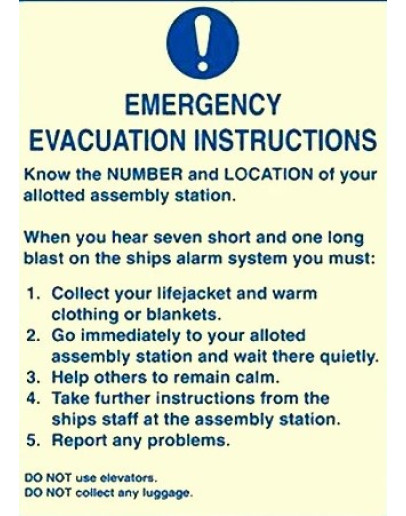 EMERGENCY EVACUATION INSTRUCTIONS