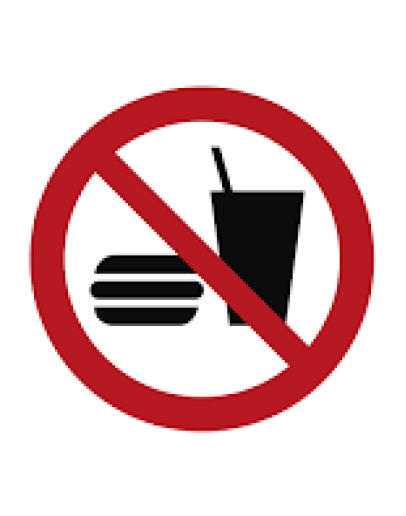 NO EATING OR DRINKING