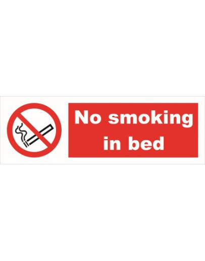 NO SMOKING IN BED