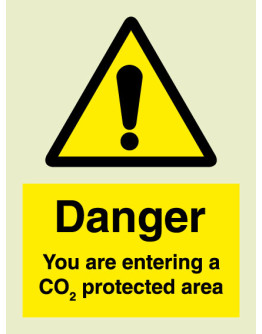 CAUTION / CO2 PROTECTED AREA