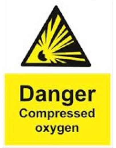 CAUTION - COMPRESSED  OXYGEN