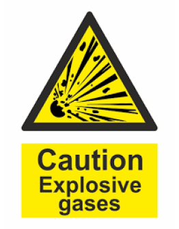 CAUTION - EXPLOSIVE GASES