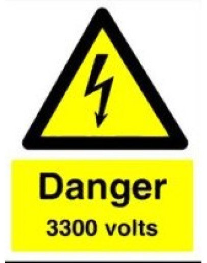 DANGER - 3300 VOLTS