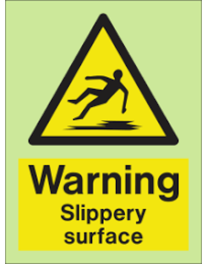 DANGER - SLIPPERY SURFACE