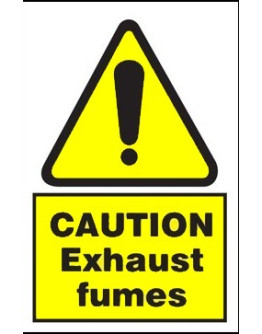 CAUTION - EXHAUST FUMES