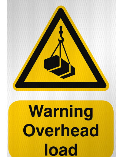 WARNING OVERHEAD LOADS